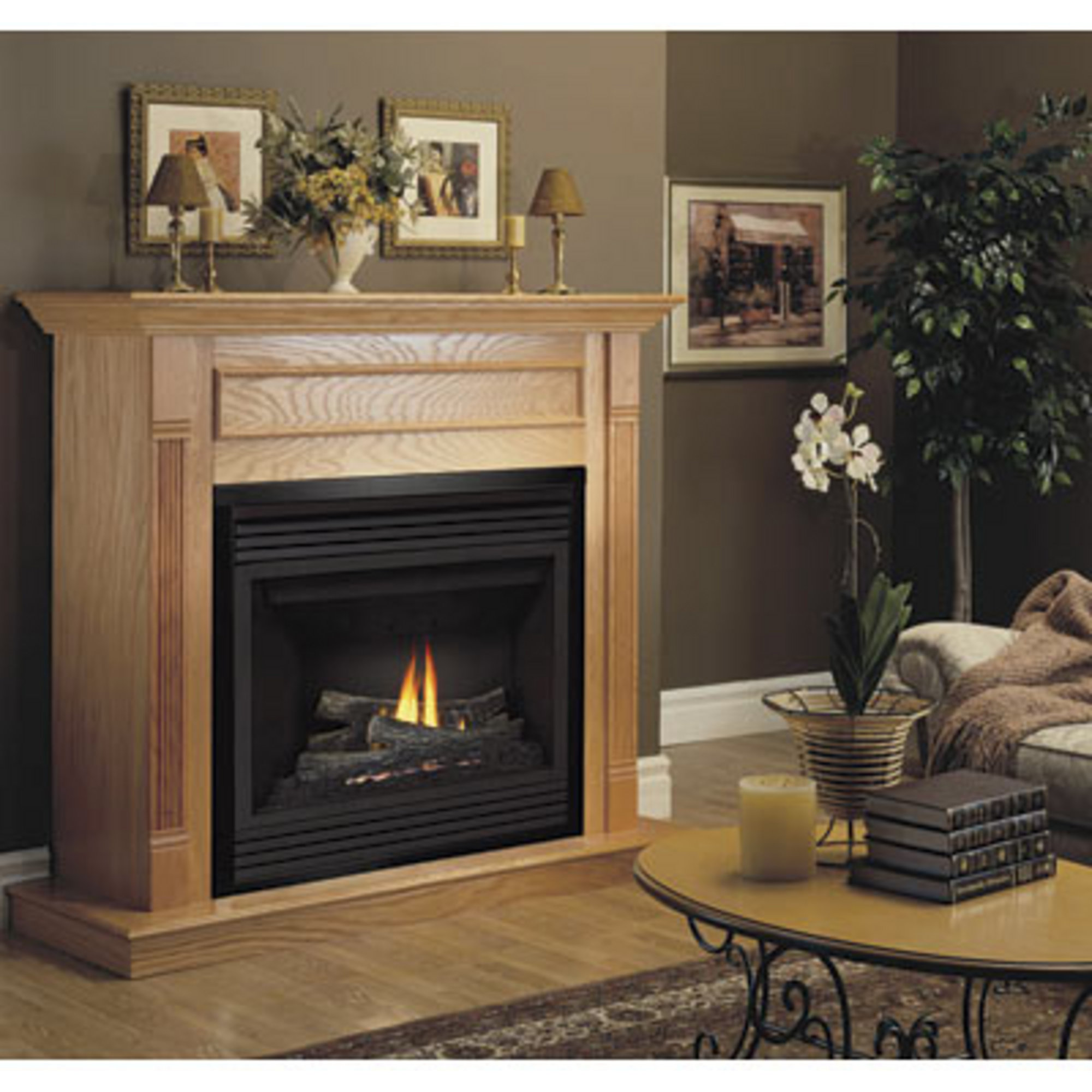 CFM Gas Fireplace Insert — 36in., 21,000 BTU, Direct-Vent, Model# 36CDVRRN